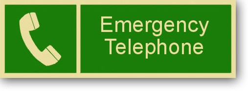 Emergency Telephone 12" x 4"