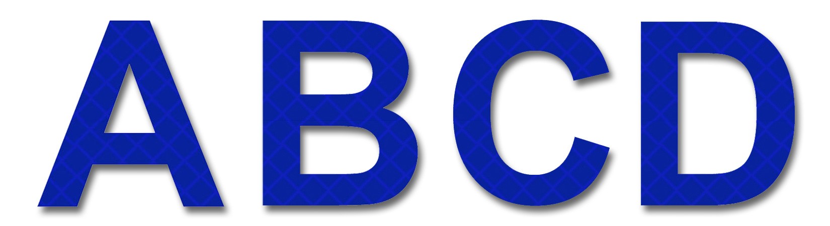 Retroreflective 2 inch Letters - Blue - Package of 10