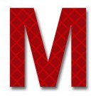 Retroreflective 2 inch Letter M - Red - Package of 10