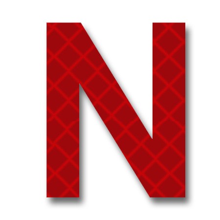 Afterglow Retroreflective 2 Inch Letters Red