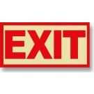 Non-UL-Rated Exit Sign Red Semi-Rigid 12" x 8"
