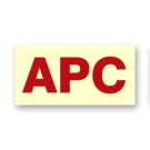 8" x 4" Photoluminescent "APC" Sign with Retroreflective Letters