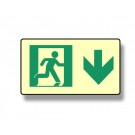 Photoluminescent Directional Down Sign (NYC)