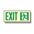 Photoluminescent Door Mounted "Exit" Left Sign (NYC)
