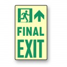 Photoluminescent Final Exit Up Sign (NYC)
