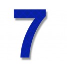 Retroreflective 2 inch Number "7" - Blue - Package of 10