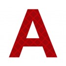 Retroreflective 2 inch Letter A - Red - Package of 10