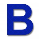 Retroreflective 2 inch Letter B - Blue - Package of 10