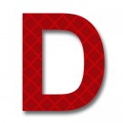 Retroreflective 2 inch Letter D - Red - Package of 10