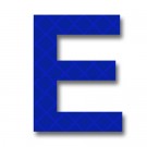 Retroreflective 2 inch Letter E - Blue - Package of 10