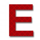 Retroreflective 2 inch Letter E - Red - Package of 10