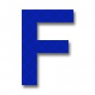 Retroreflective 2 inch Letter F - Blue - Package of 10