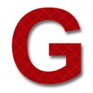 Retroreflective 2 inch Letter G - Red - Package of 10
