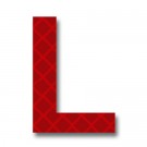 Retroreflective 2 inch Letter L - Red - Package of 10