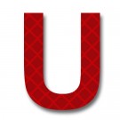 Retroreflective 2 inch Letter U - Red - Package of 10
