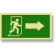 Exit Person Door Right Green Semi-Rigid 12" x 6"