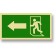 Person Arrow Exit Left Green Semi-Rigid 12" x 6"