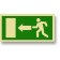 Exit Person Door Right Green Semi-Rigid 12" x 6"