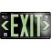 AfterGlow, LLC UL 924 EXIT Sign, Black, Double Face, 75’ Viewing Distance