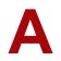Retroreflective 2 inch Letter "A" - Red - Package of 10