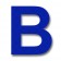 Retroreflective 2 inch Letter "B" - Blue - Package of 10