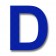 Retroreflective 2 inch Letter "D" - Blue - Package of 10