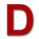 Retroreflective 2 inch Letter "D" - Red - Package of 10