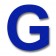 Retroreflective 2 inch Letter "G" - Blue - Package of 10