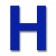 Retroreflective 2 inch Letter "H" - Blue - Package of 10