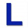 Retroreflective 2 inch Letter "L" - Blue - Package of 10