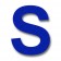Retroreflective 2 inch Letter "S" - Blue - Package of 10