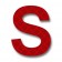 Retroreflective 2 inch Letter "S" - Red - Package of 10