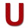 Retroreflective 2 inch Letter "U" - Red - Package of 10