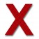 Retroreflective 2 inch Letter "X" - Red - Package of 10