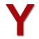 Retroreflective 2 inch Letter "Y" - Red - Package of 10